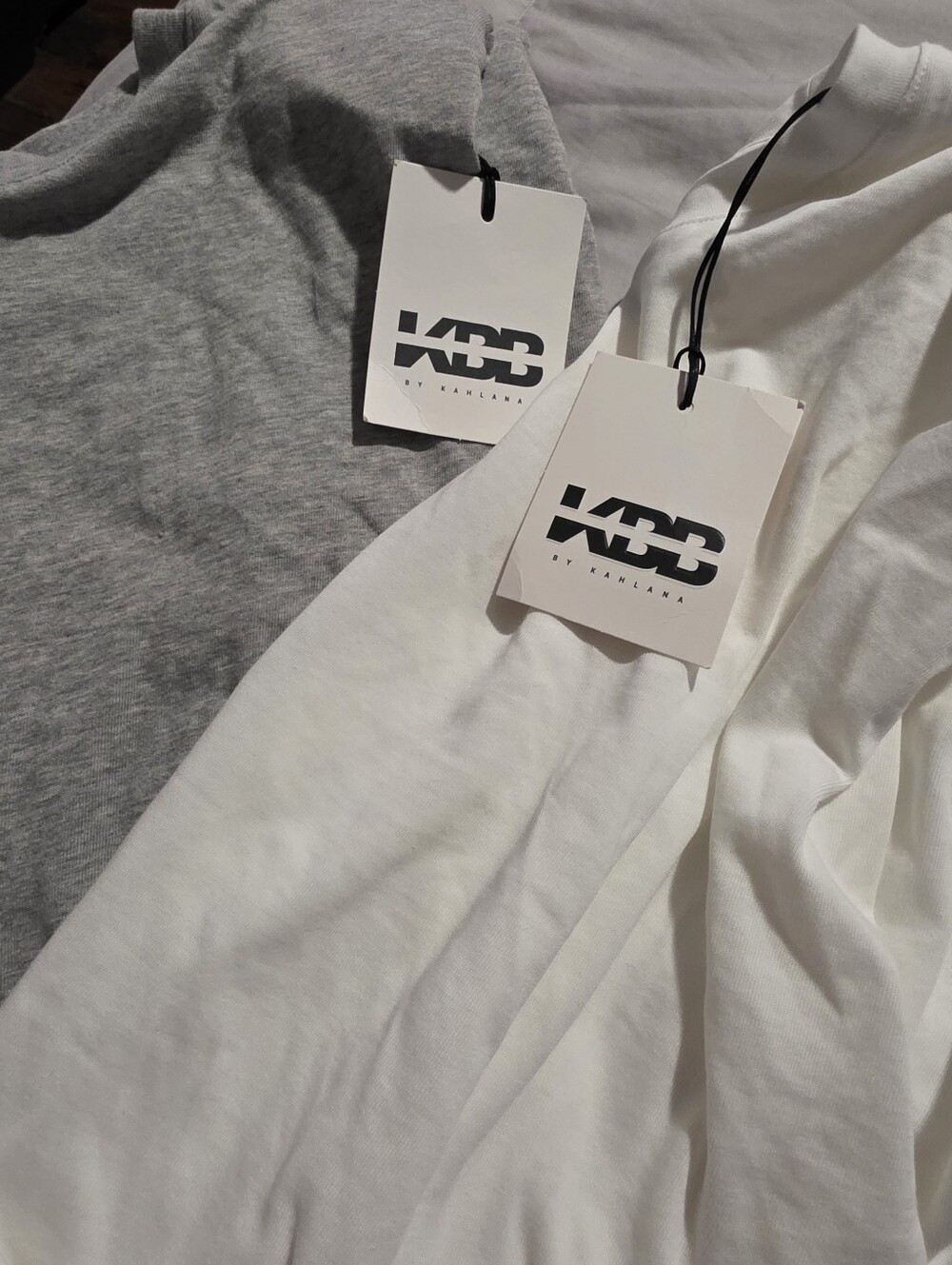 KBB by Kahlana BUNDLE Women's The Sleeveless Tie-Front Tanks White And Grey.